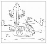 Desert Coloring Animals Pages Printable Printablee Plants Via Cactus sketch template