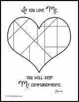 Coloring Commandments Keep If Will Printable John Obey Kids sketch template