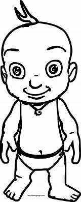 Bheem Coloring Chhota Baby Raju Pages Wecoloringpage sketch template
