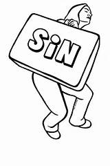 Sin Clipart Burden Sins Sinner Cliparts Sack 20clipart Clipground Library sketch template