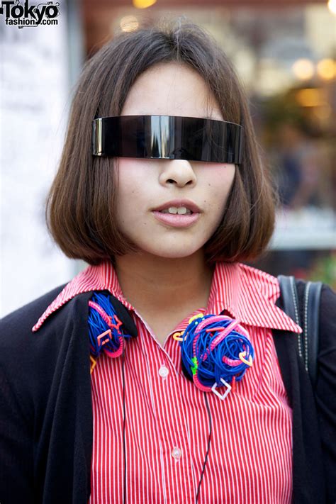 japanese girls w fun sunglasses in harajuku