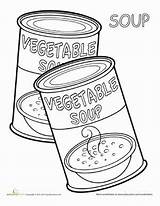 Soup Coloring Pages Food Education sketch template