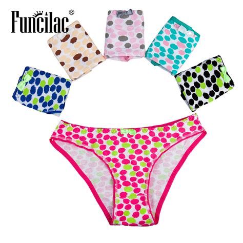 funcilac low rise briefs polka dots print lingerie underwear women