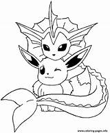 Pokemon Vaporeon Coloring Pages Getcolorings sketch template