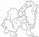 Growlithe Pokemon Coloring Pages Bubakids sketch template
