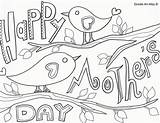 Coloring Pages Mothers Happy Mother Doodle Alley sketch template