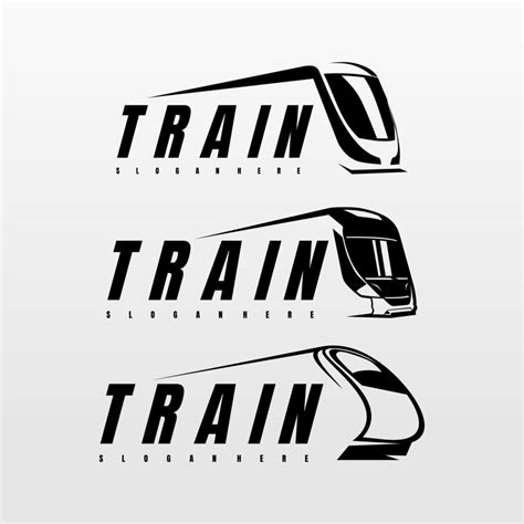 train logo design concept vector  vector art  vecteezy