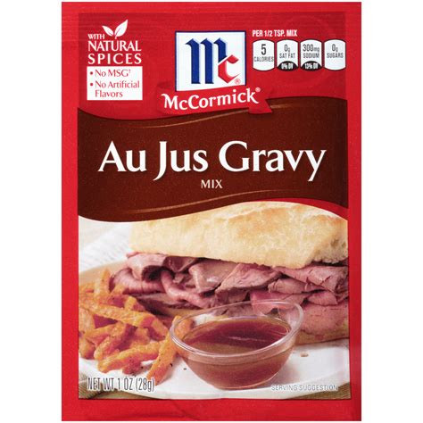 mccormick au jus gravy mix  oz packet food grocery general grocery spice seasoning sauce