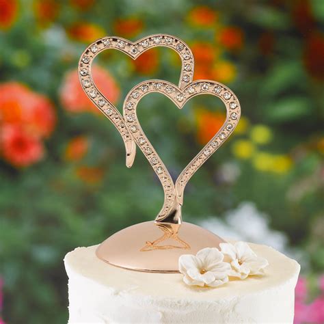 cute wedding cake toppers gold