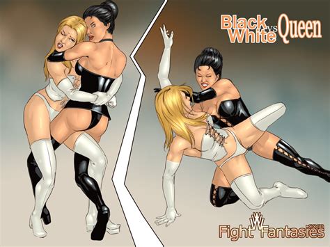 black queen vs emma frost superhero catfights female