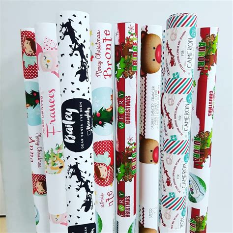 personalised custom christmas wrapping paper gift wrap