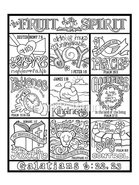 fruit   spirit coloring page   sizes