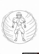 Avatar Aang Airbender Leyenda sketch template