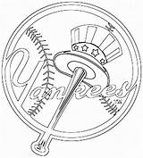 Yankees Coloring York Logo Pages Popular sketch template