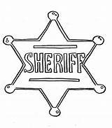 Sheriff Badge Coloring Pages Star Printable Template Western Police Color Getcolorings Print sketch template