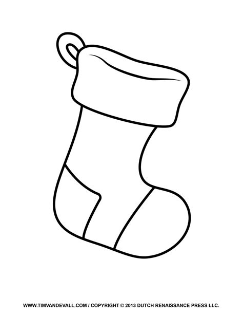christmas stocking template clip art decorations