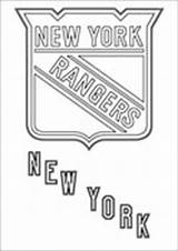 Coloring Nhl Logo Rangers York Pages Sports sketch template