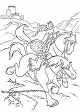 Coloring Brave Merida Disney Pages Colouring Her Movie Sheet Elinor Family Princess Scottish sketch template