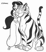 Aladdin Tigre Jasmine Aladin Dessins Gratuit принцесса раскраски Imprimé Fois Précédente sketch template