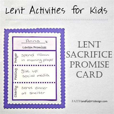 printable lent activities  children
