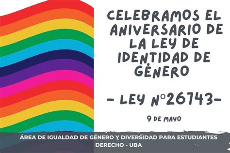 Aniversario De La Ley De Identidad De Género Ley Nº26743 Facultad