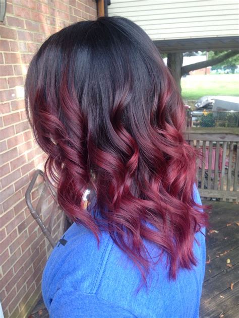 pin by susanne on hair nails and beauty red ombre hair dark red hair