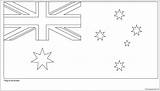Flag Australian Pages Cup Coloring Color sketch template