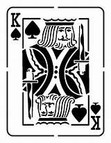 Card Playing King Queen Spades Stencil Hearts Cards Jack Ace Diamonds Clubs Stencils Heart Logo Ebay Sold sketch template