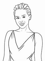 Miley Cyrus Coloring Pages Celebrity Printable Drawing Print Pop Color Book Categories Stars Paper sketch template