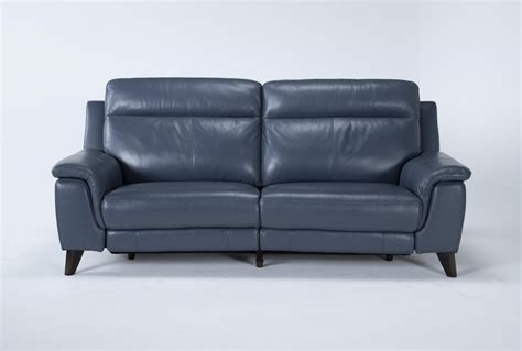 moana blue leather  power dual reclining sofa  usb blue leather sofa power reclining