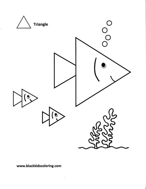 triangles coloring pages   print