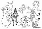 Madagascar Coloring Pages Penguins Popular Print Team Coloringhome Adventures African Animals Funny sketch template