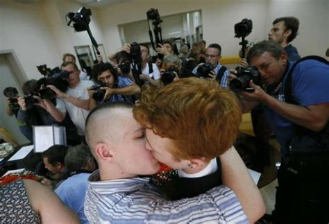 russian couple registers first same sex marriage