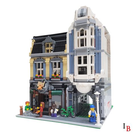 lego moc   pet shop alternative build modular buildings  rebrickable build