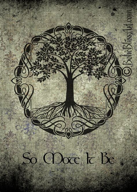 So Mote It Be Wiccan Blessing Art Printable Pagan Poster Etsy