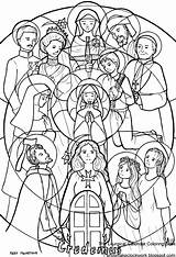 Coloring Saints Pages Souls Catholic Saint November Book Popular Coloringhome Sketches sketch template
