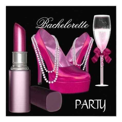 bachelorette party lipstick pink shoes champagne