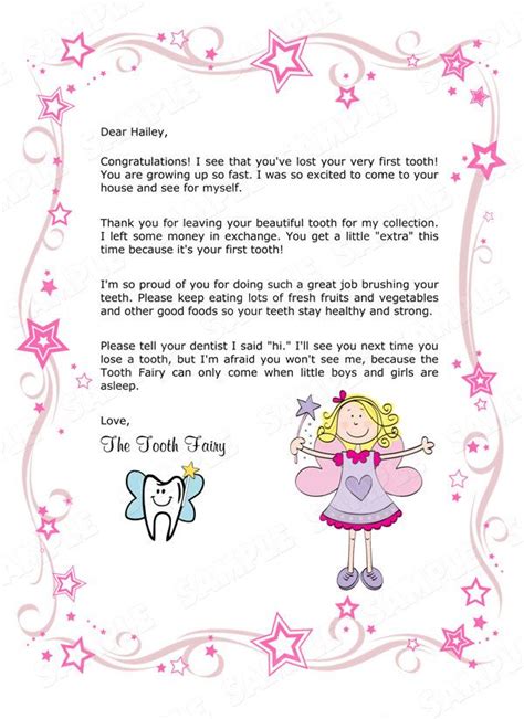 childrens personalized tooth fairy  dianesdigitaldesigns tooth