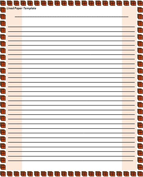 ruled paper word template