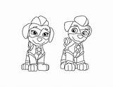 Coloring Paw Patrol Mighty Pups Pages Twins Colouring Sheets Kids Popular Choose Board sketch template