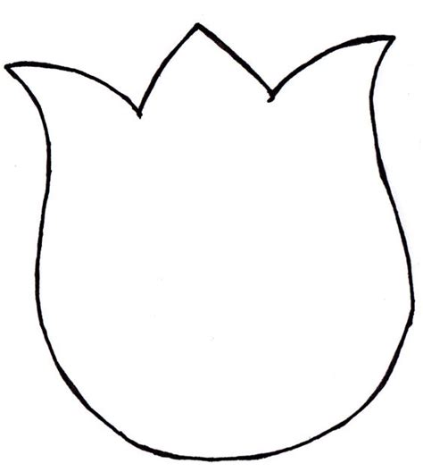 tulip template clipart