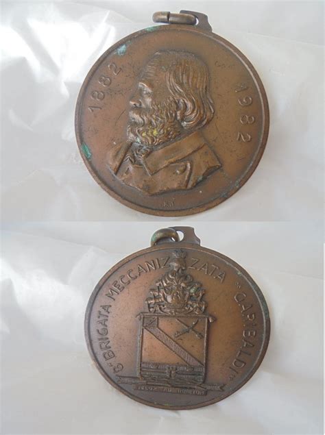 bronze medal of the bersaglieri brigade garibaldi original in ricordo