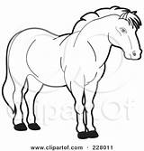 Horse Outline Coloring Strong Clipart Illustration Royalty Rf Drawing Perera Lal Getdrawings 2021 sketch template
