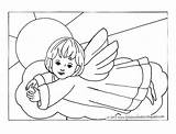 Coloring Pages Angel Christmas Kids Jesus Colouring Visit Stencils sketch template