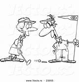 Retired Golfing Toonaday sketch template