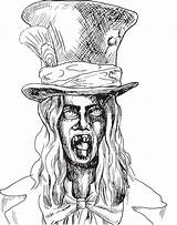 Coloring Pages Zombie Scary Horror Halloween Adults sketch template