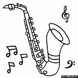 Coloring Saxophone Instruments Musical Pages Alto Thecolor Music Color Visit Choose Board sketch template