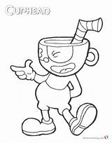Cuphead Coloring Pages Devil Printable Dont Deal Rivera Marco sketch template