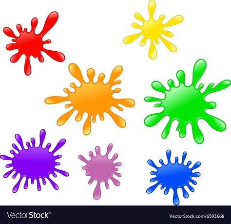 colorful ink splatter isolated  white background