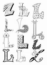Fonts Alphabet Letter Calligraphy Doodle Letters Lettering Pages Styles Fancy Coloring Cool Creative Alphabets Template 3d Ak0 Cache Drawings Printable sketch template
